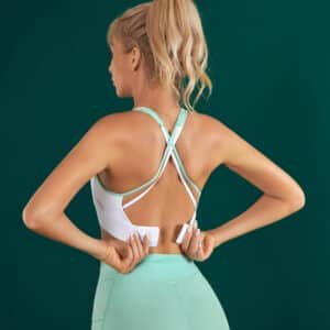 custom back closure sports bra