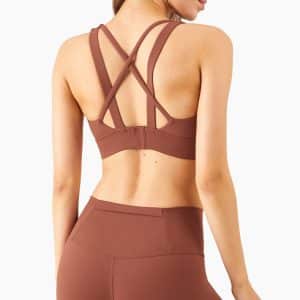 strappy back sports bra
