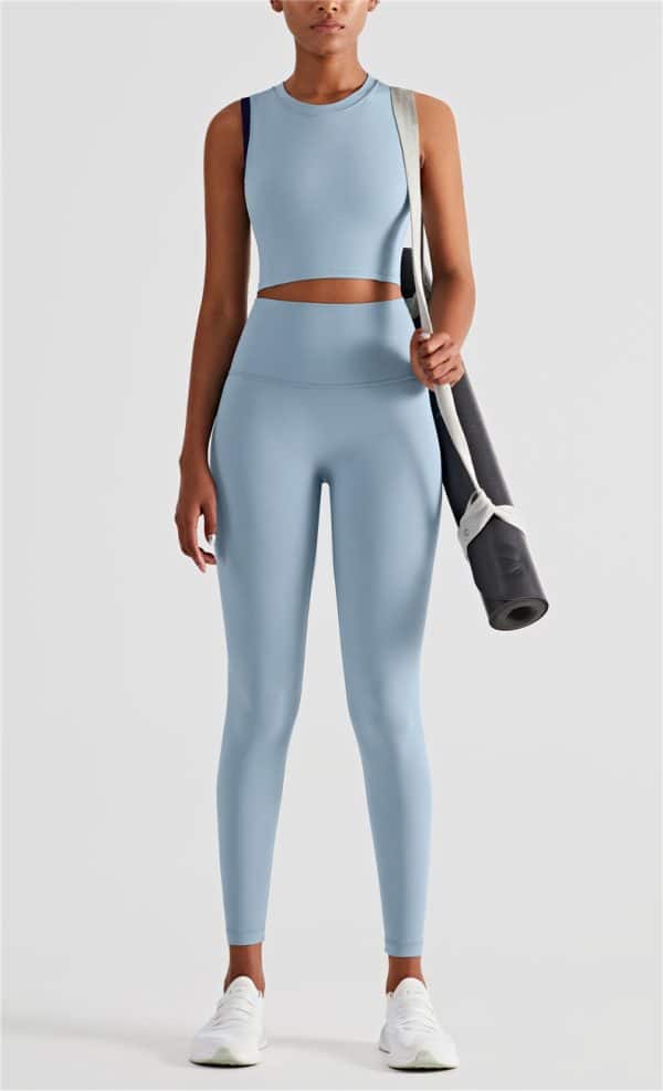 blue best high impact workout leggings