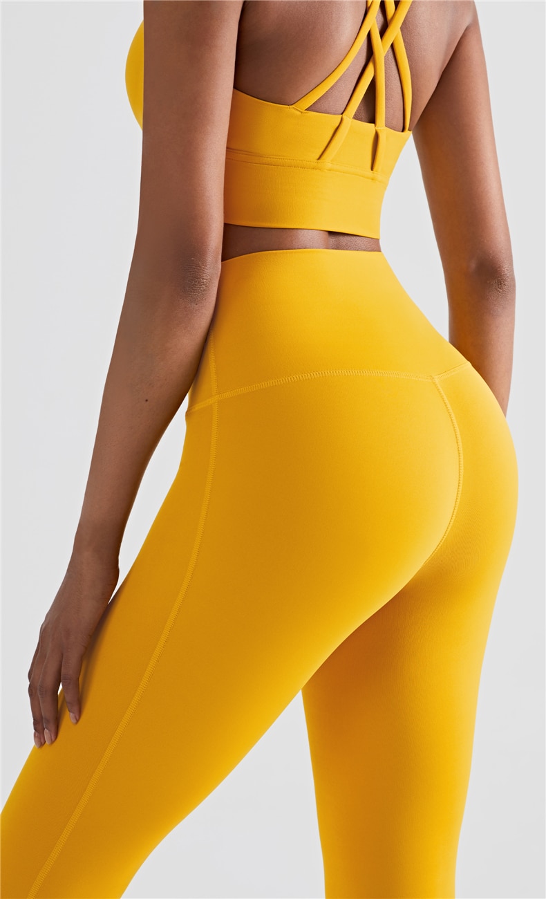 best high impact workout leggings yellow