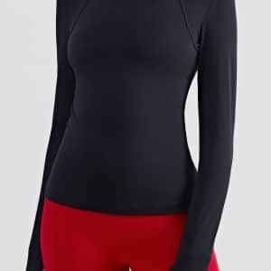 black long sleeve yoga top