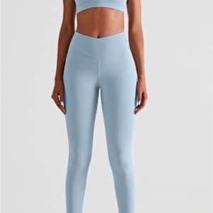 women's blue leggings