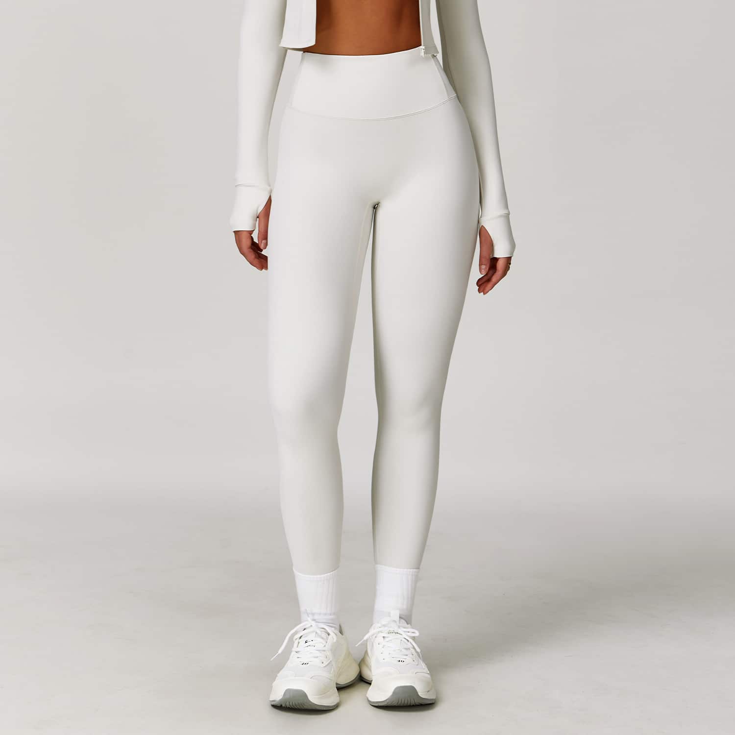 78/22 Nylon Spandex High Waisted Booty Lift Blank Leggings
